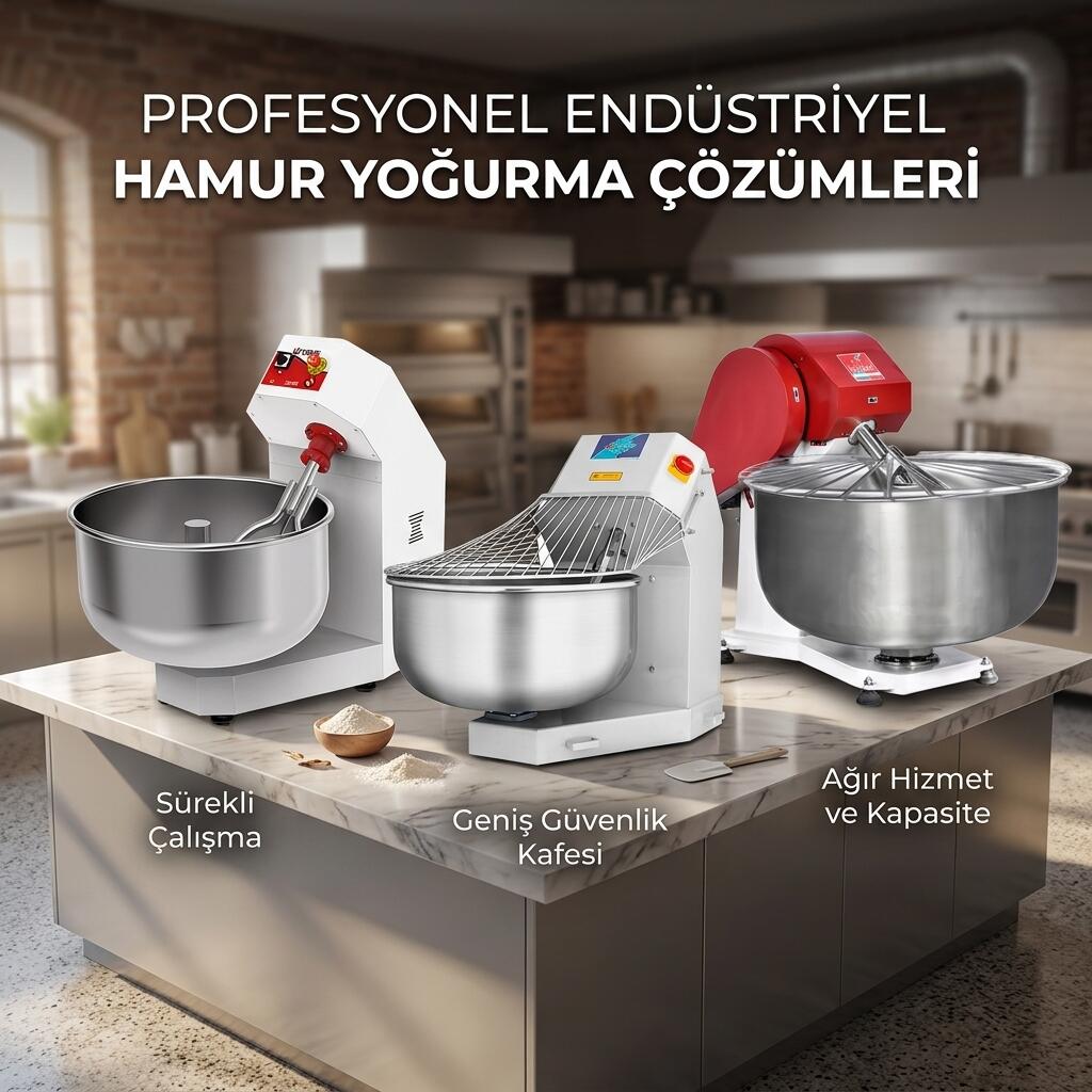 Endüstriyel Hamur Yoğurma Makinesi: Modeller, Markalar ve Doğru Makine Seçimi