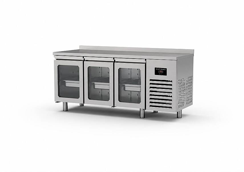 Astema Snack Tezgah Tipi 3 Cam Kapılı Buzdolabı, -2/+8 - 1