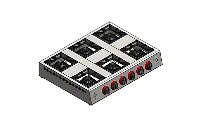 CSA 6 Gözlü Ekonomik Ocak Set Üstü Gazlı KRCS.EOG.6