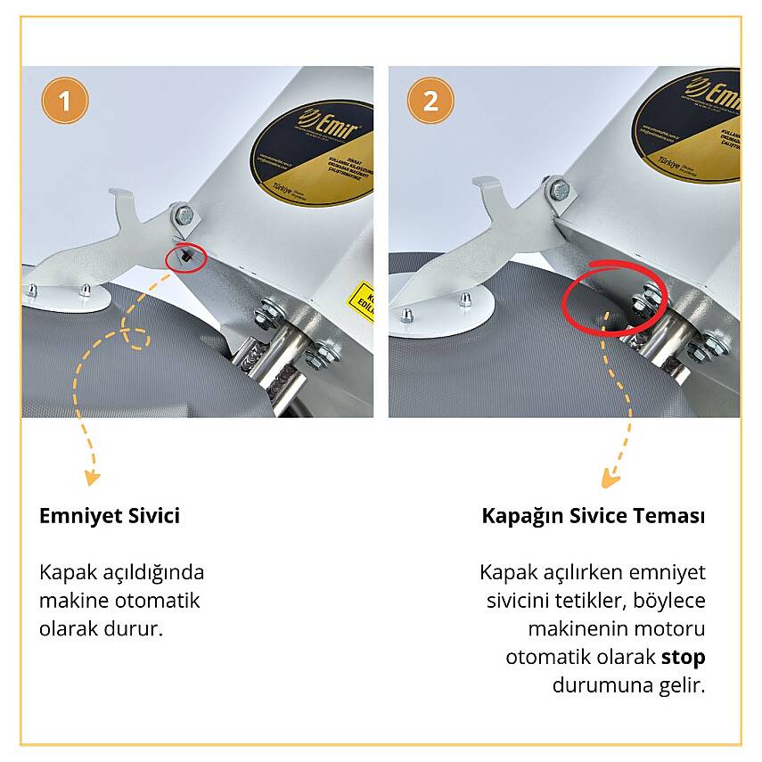 Emir 10 Kg Hamur Yoğurma Makinesi, Kapaklı, Swichli EM 02 - 6