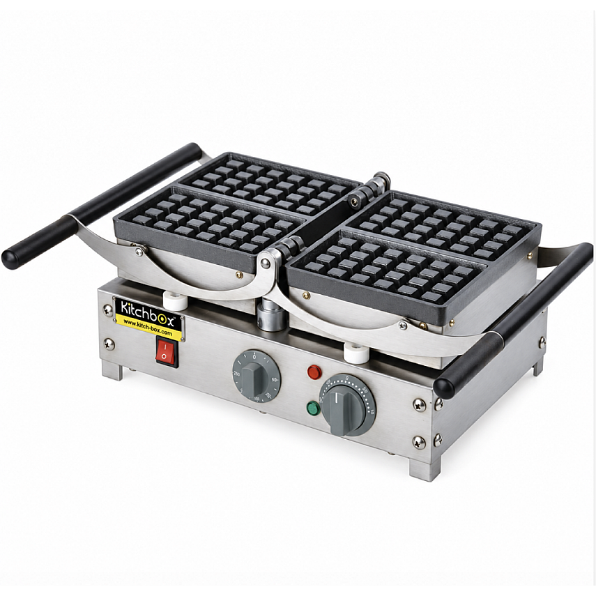 Kitchbox 2 Li Büyük Belçika Waffle Makinesi  - 1