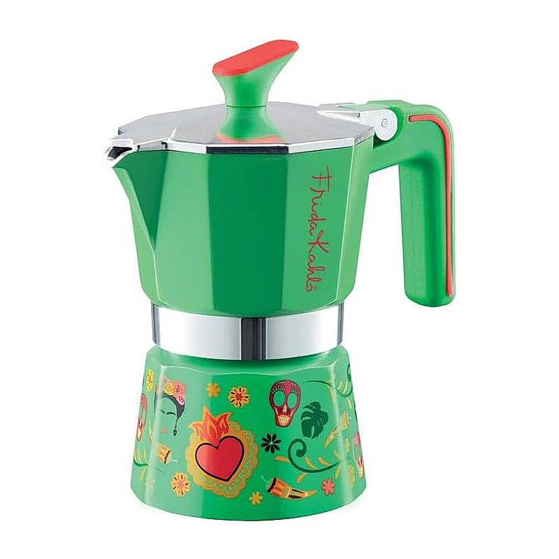 Pedrini Frida Kahlo Moka Pot, 6 Cup, Yeşil - 1