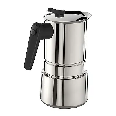 Pedrini Paslanmaz Çelik Moka Pot, 4 Cup