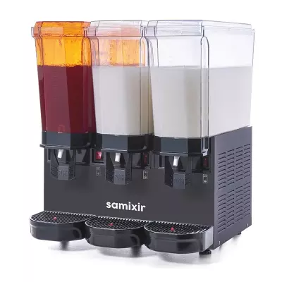 Samixir Triple Klasik Fıskiyeli Karıştırıcılı ve Karıştırıcılı Soğuk İçecek Dispenseri, 20+20+20 L, Sarı,60.SMMY, 60.SMMB, 60.SMMI