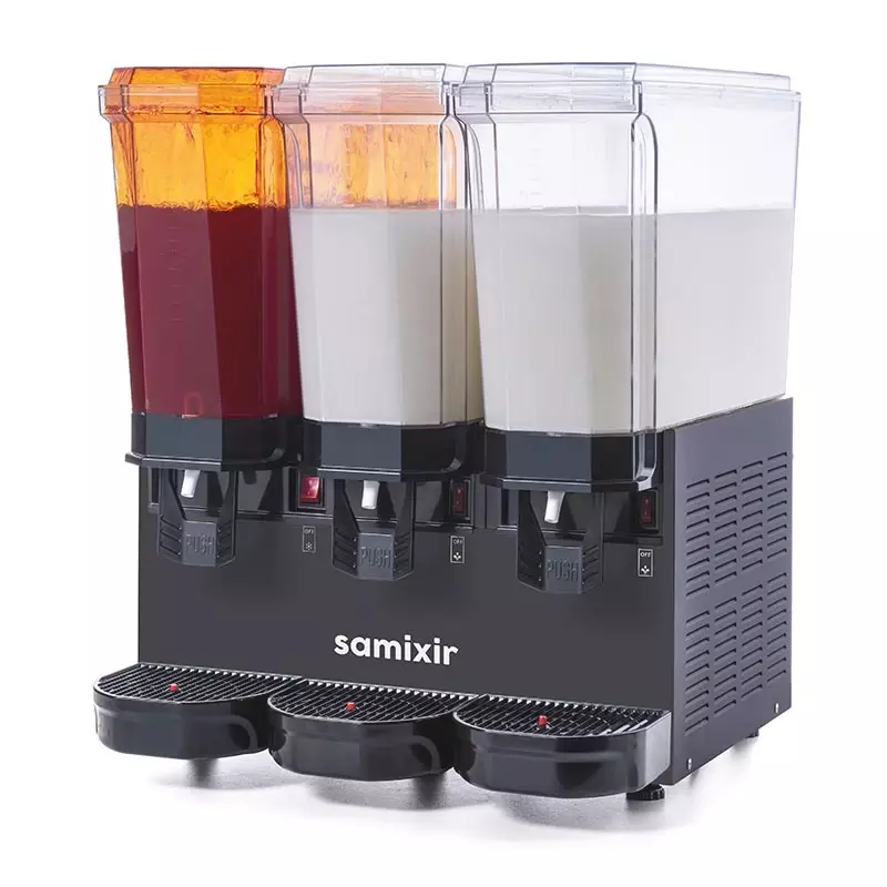 Samixir Triple Klasik Fıskiyeli Karıştırıcılı ve Karıştırıcılı Soğuk İçecek Dispenseri, 20+20+20 L, Sarı,60.SMMY, 60.SMMB, 60.SMMI - 1