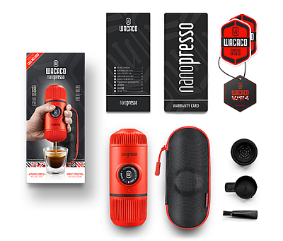 Wacaco Nanopresso Manuel Espresso Makinesi, Lav Kırmızısı - 3