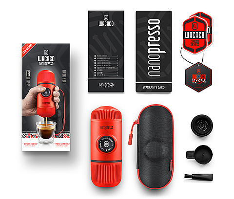 Wacaco Nanopresso Manuel Espresso Makinesi, Lav Kırmızısı - 3