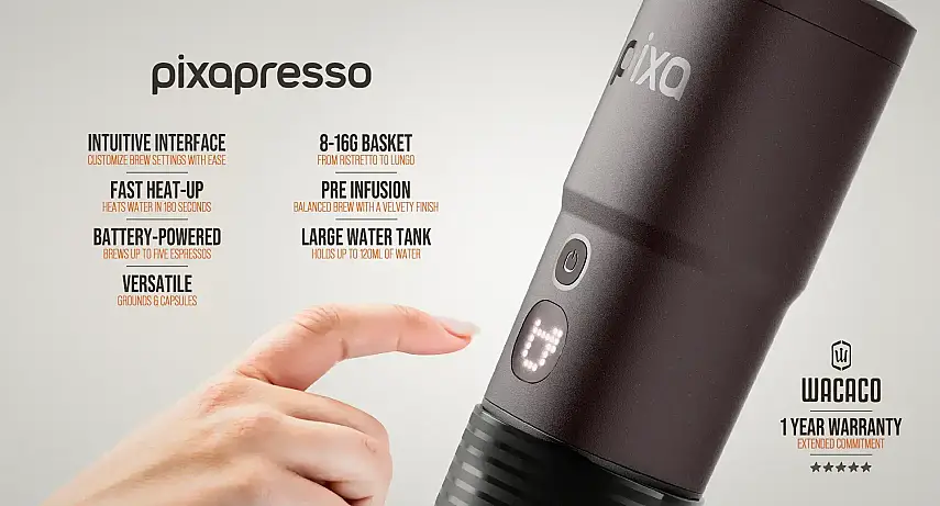 Wacaco Pixapresso Şarj Edilebilir Pilli Taşınabilir Espresso Makinesi, Yeşil - 6