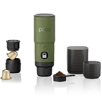 Wacaco Pixapresso Şarj Edilebilir Pilli Taşınabilir Espresso Makinesi, Yeşil