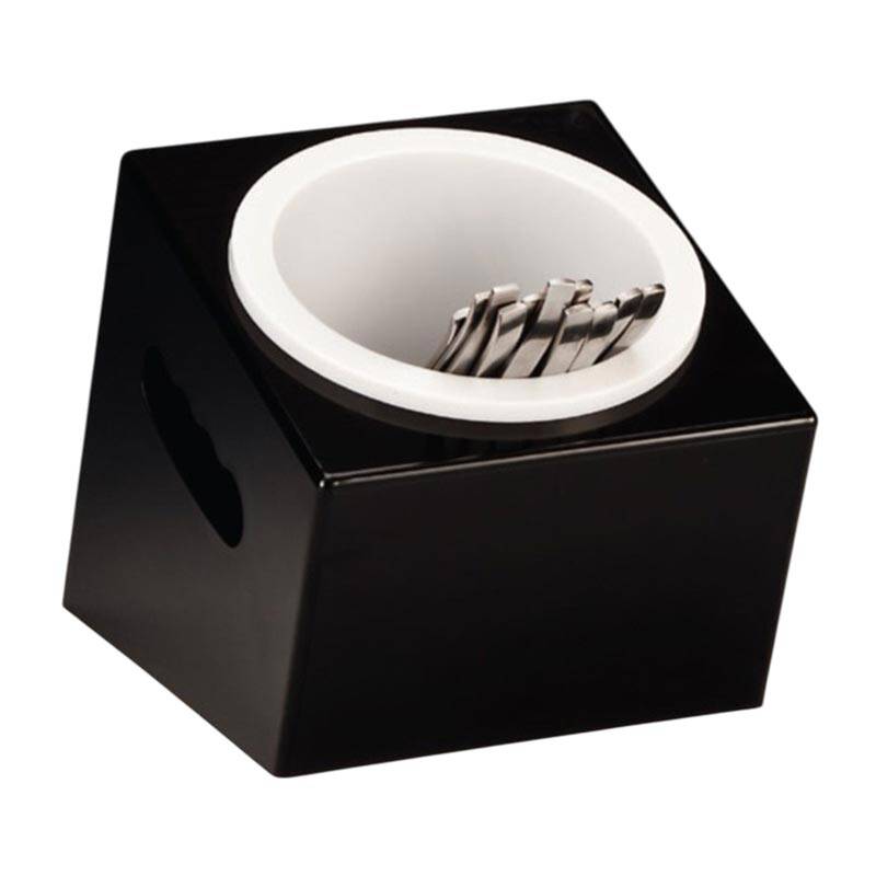 Zicco ZCP 414 - 3 Polikarbon Çatal Kaşık Standı, 16.5x18x15 cm, Siyah - 1